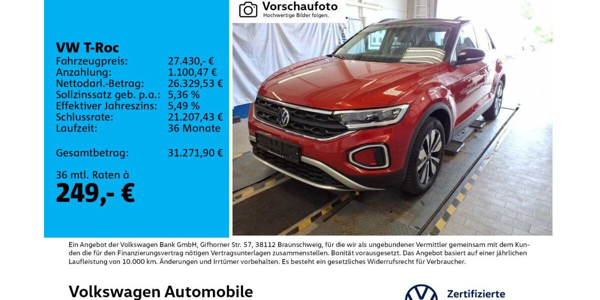 VW T-Roc 24.990 km 25.690 &euro; Leipzig 04178