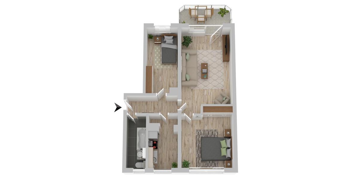 Etagenwohnung Hohenmölsen - 3 Zimmer, 60 m&sup2;, 392&euro; | Angebot:26423866