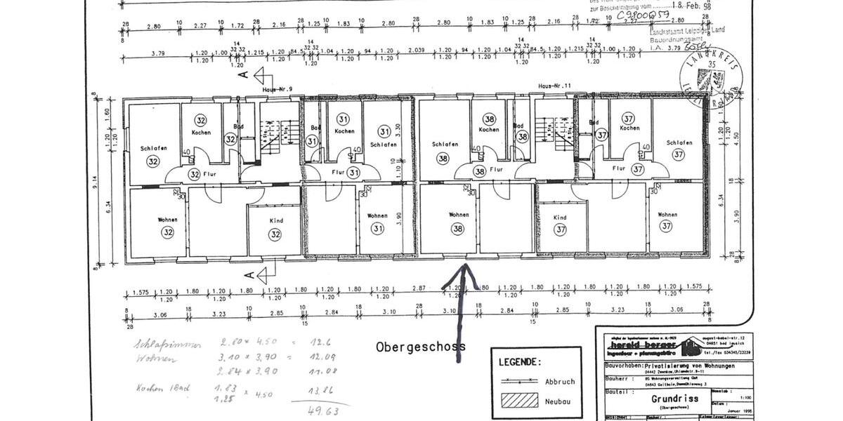Etagenwohnung Zwenkau - 2 Zimmer, 48 m&sup2;, 89.500&euro; | Angebot:26436421