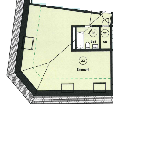 Etagenwohnung Leipzig Mitte - 1 Zimmer, 48 m&sup2;, 599&euro; | Angebot:24762628