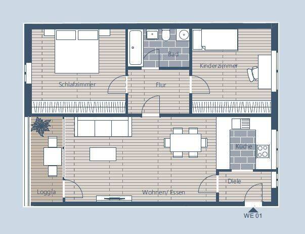 Etagenwohnung Leipzig Lindenau - 3 Zimmer, 78 m&sup2;, 267.600&euro; | Angebot:26156451
