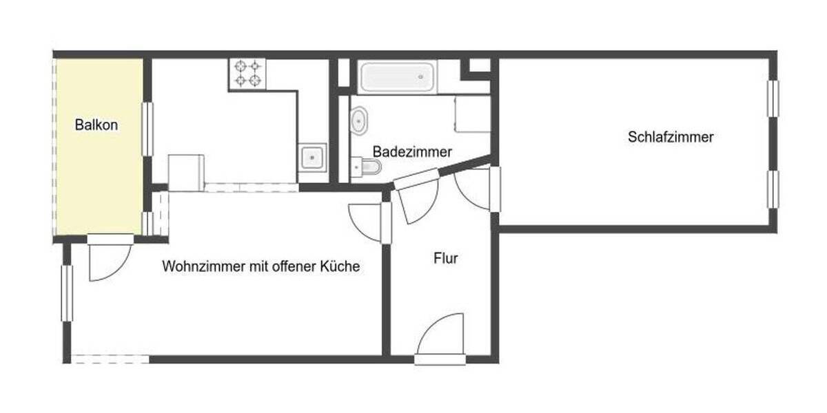 Etagenwohnung Leipzig Anger-Crottendorf - 2 Zimmer, 57 m&sup2;, 135.000&euro; | Angebot:26703533
