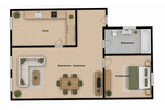 Etagenwohnung Leipzig Volkmarsdorf - 2 Zimmer, 54 m&sup2;, 90.000&euro; | Angebot:26555599