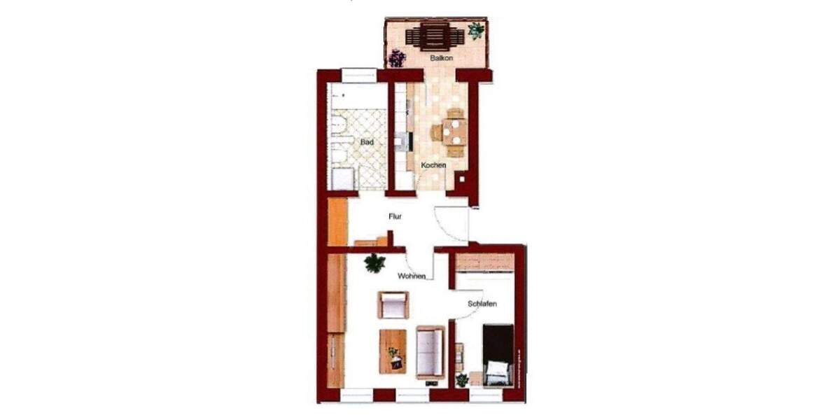 Etagenwohnung Leipzig Volkmarsdorf - 2 Zimmer, 45 m&sup2;, 160.000&euro; | Angebot:26118057