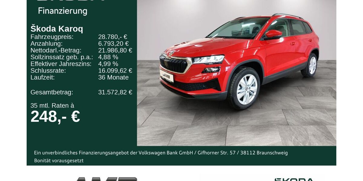 Skoda Karoq 1.190 km 28.780 &euro; Borna 04552