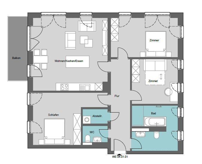 Etagenwohnung Delitzsch - 4 Zimmer, 110 m&sup2;, 1.429&euro; | Angebot:22893427