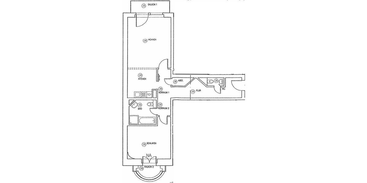 Etagenwohnung Leipzig Zentrum-Südost - 2 Zimmer, 74 m&sup2;, 745&euro; | Angebot:26142456