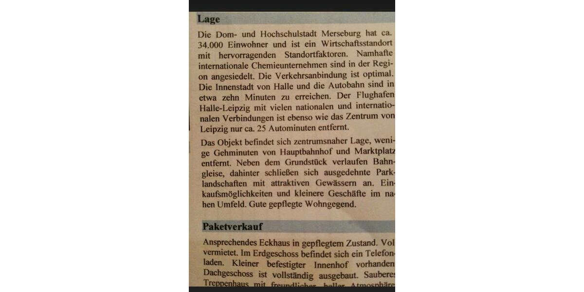 Etagenwohnung Merseburg - 32 Zimmer, 831 m&sup2;, 765.000&euro; | Angebot:26255964