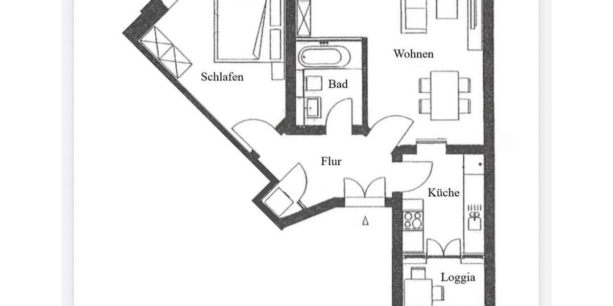 Etagenwohnung Leipzig Ost - 2 Zimmer, 58 m&sup2;, 700&euro; | Angebot:26216404