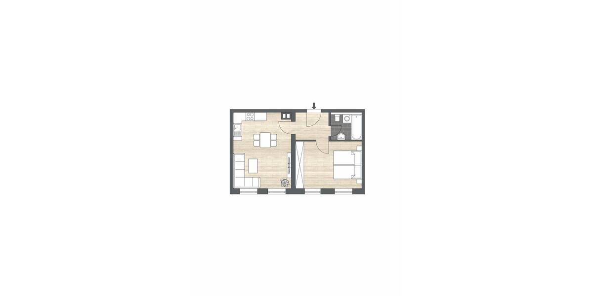 Etagenwohnung Leipzig Zentrum-Nord - 2 Zimmer, 43 m&sup2;, 139.000&euro; | Angebot:26389929