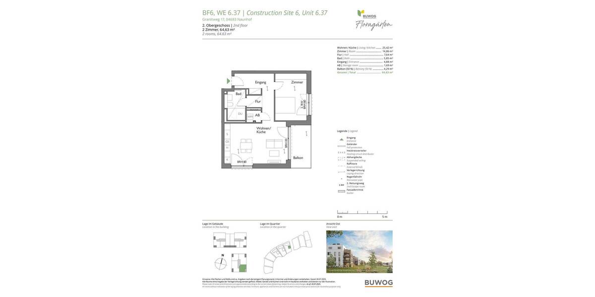Etagenwohnung Naunhof - 2 Zimmer, 64 m&sup2;, 329.000&euro; | Angebot:26003714