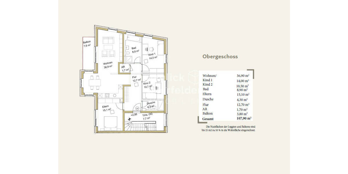 Etagenwohnung Leipzig / Mölkau Mölkau - 4 Zimmer, 92 m&sup2;, 445.000&euro; | Angebot:25692265