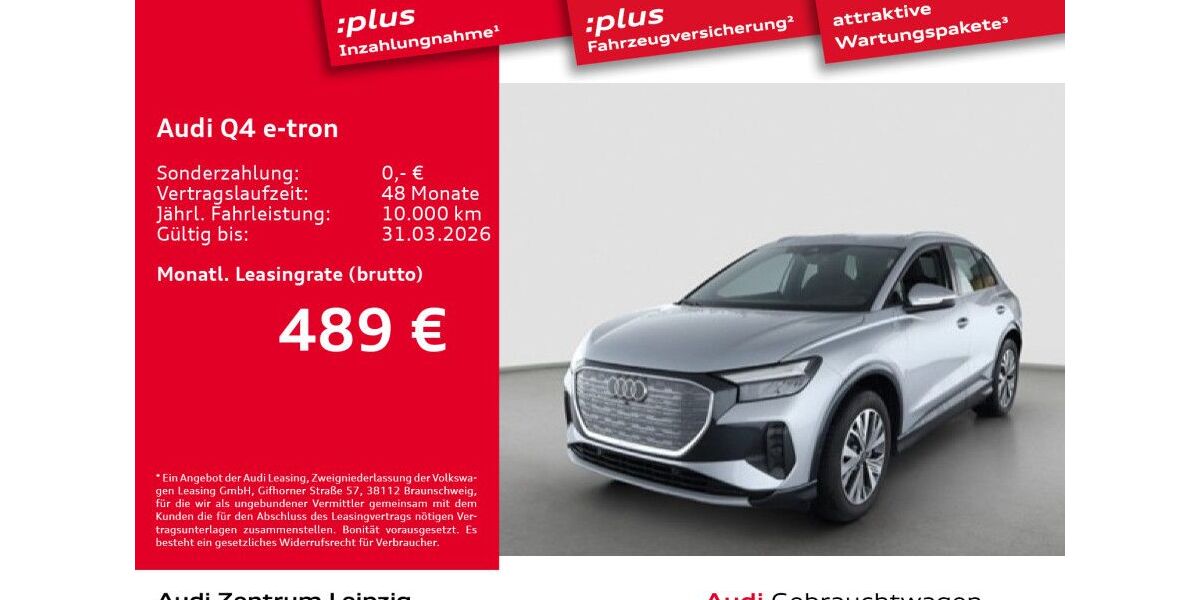 Audi Q4 e-tron 2.482 km 45.550 &euro; Leipzig 04129