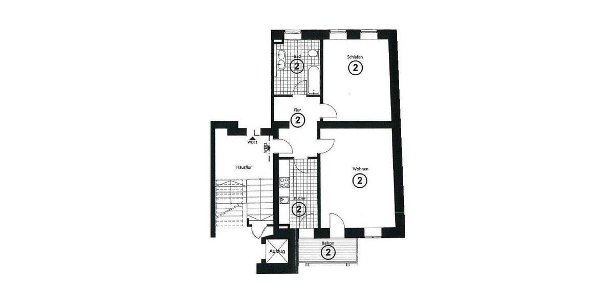 Etagenwohnung Leipzig Altlindenau - 2 Zimmer, 70 m&sup2;, 217.700&euro; | Angebot:26275492