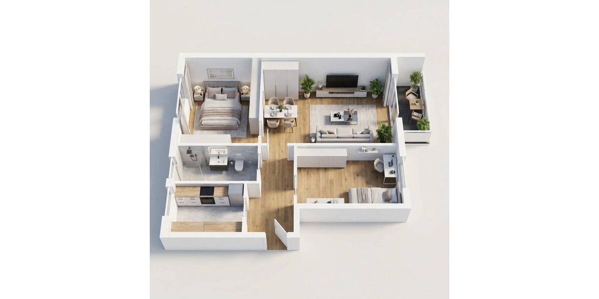 Etagenwohnung Zwenkau - 3 Zimmer, 60 m&sup2;, 144.800&euro; | Angebot:26583858