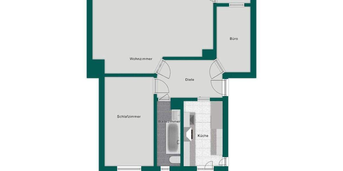 Etagenwohnung Leipzig Dölitz-Dösen - 3 Zimmer, 81 m&sup2;, 169.000&euro; | Angebot:25698111