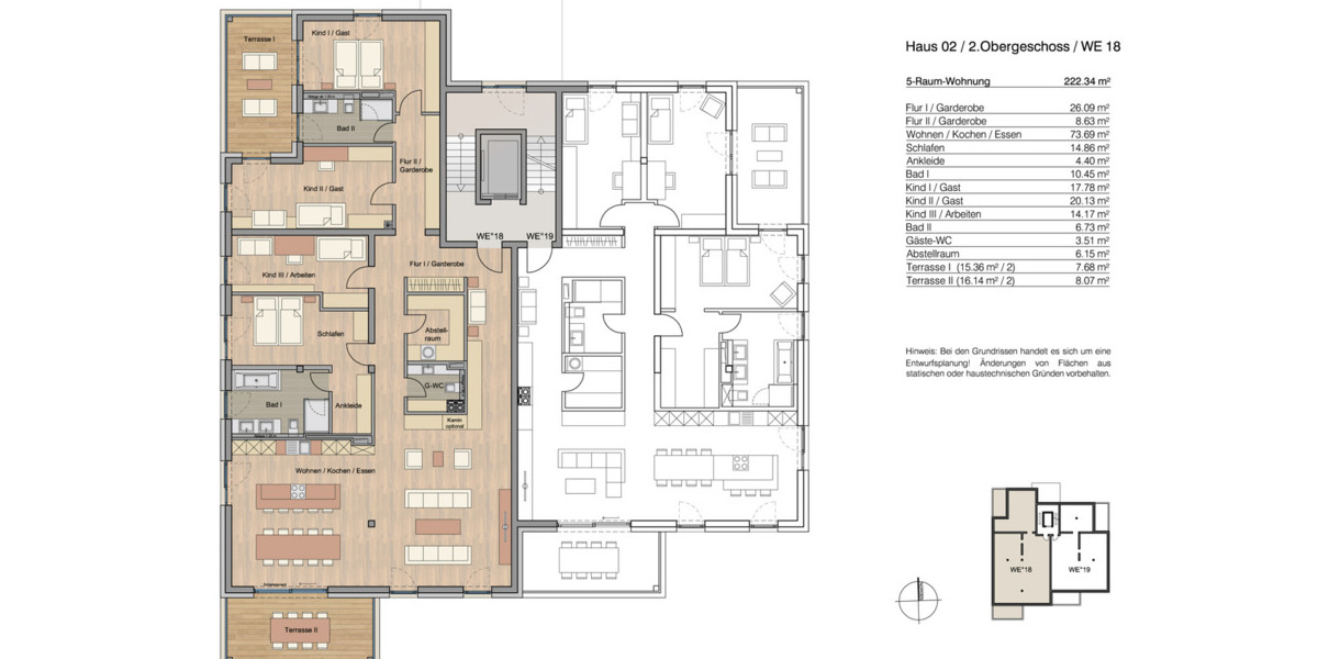 Familienfreundlicher Neubau nahe RBL-Stadion | 5 Zimmer, XXL-Wohnen mit Kamin, 2 Kinderzimmer, Arbeitszimmer, 2 Terrassen & TG-Stellplätze 5 zimmer