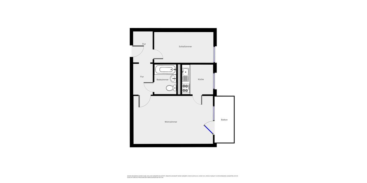 Etagenwohnung Leipzig Lausen-Grünau - 2 Zimmer, 47 m&sup2;, 400&euro; | Angebot:26296757