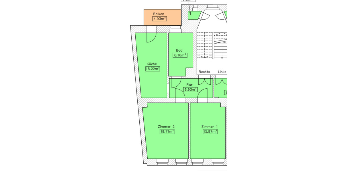 Etagenwohnung Leipzig Altwest - 2 Zimmer, 62 m&sup2;, 765&euro; | Angebot:24533568