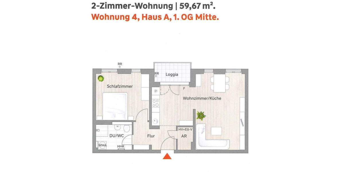 Etagenwohnung Leipzig Anger-Crottendorf - 2 Zimmer, 59 m&sup2;, 835&euro; | Angebot:25708741