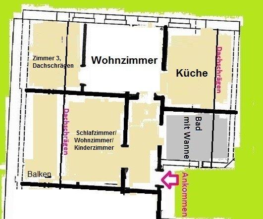Kuschelig mit Holzbalken + ZENTRAL & GEMÜTLICH + viele DACHSCHRÄGEN zimmer
