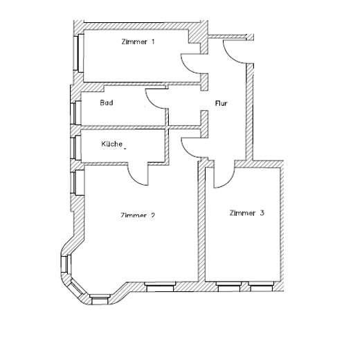 Etagenwohnung Leipzig Südwest - 3 Zimmer, 80 m&sup2;, 999&euro; | Angebot:25084353