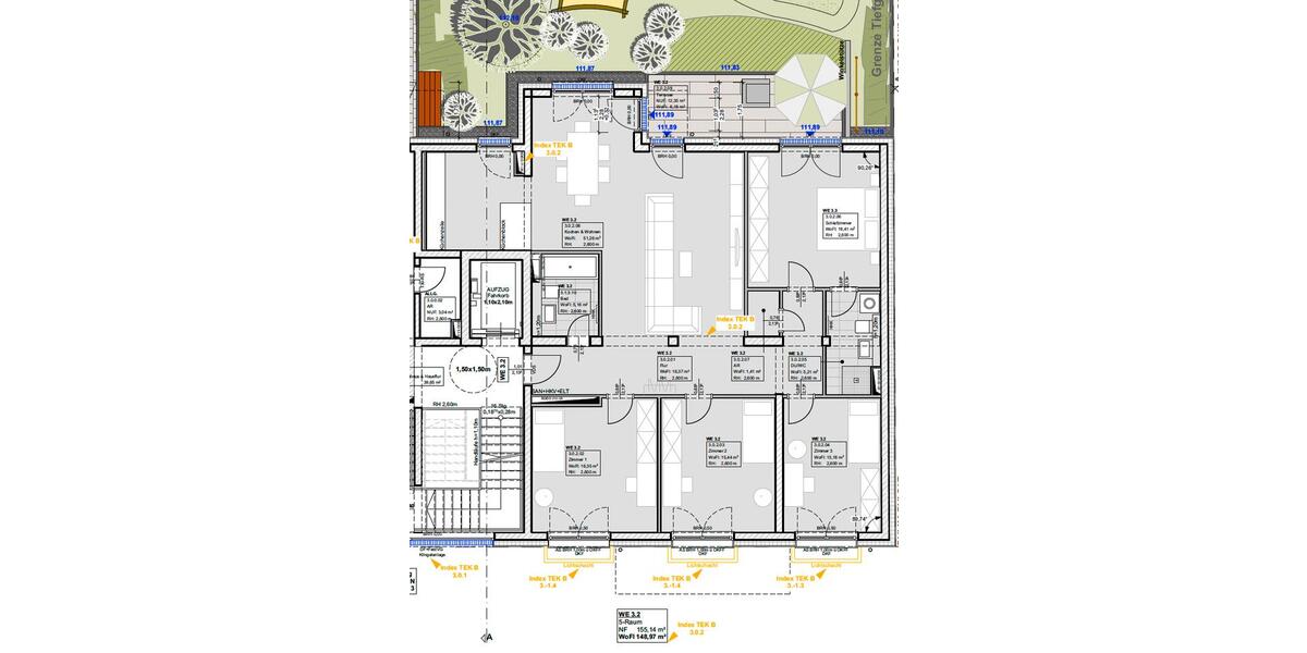 Terrassenwohnung Leipzig Mitte - 5 Zimmer, 149 m&sup2;, 2.682&euro; | Angebot:26645187