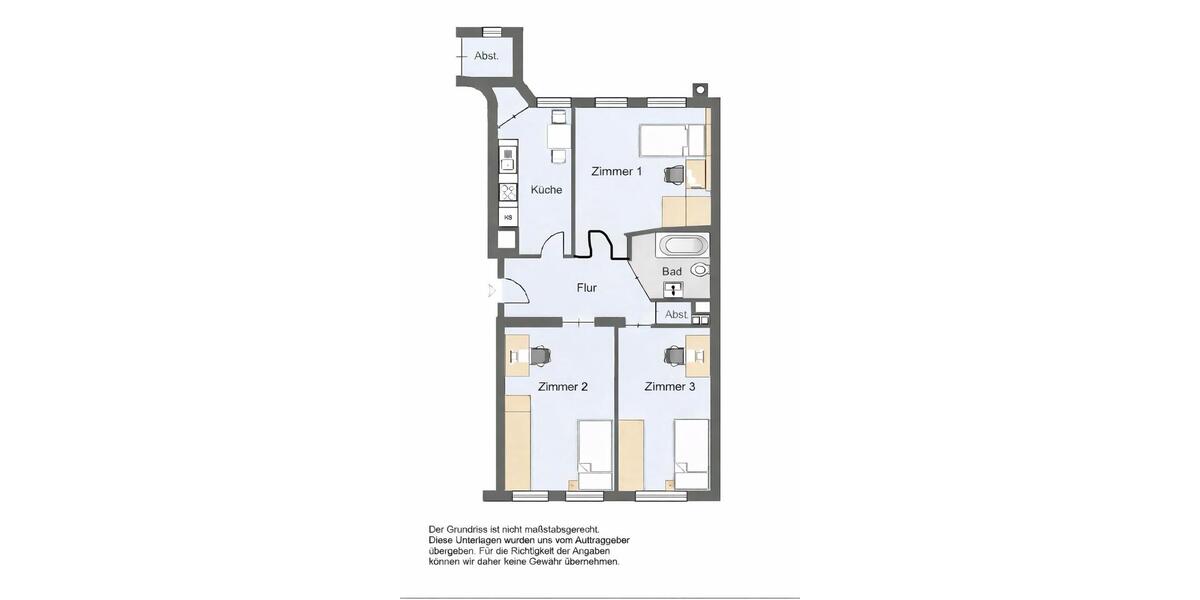Hochparterre Leipzig Süd - 3 Zimmer, 67 m&sup2;, 1.200&euro; | Angebot:25418277