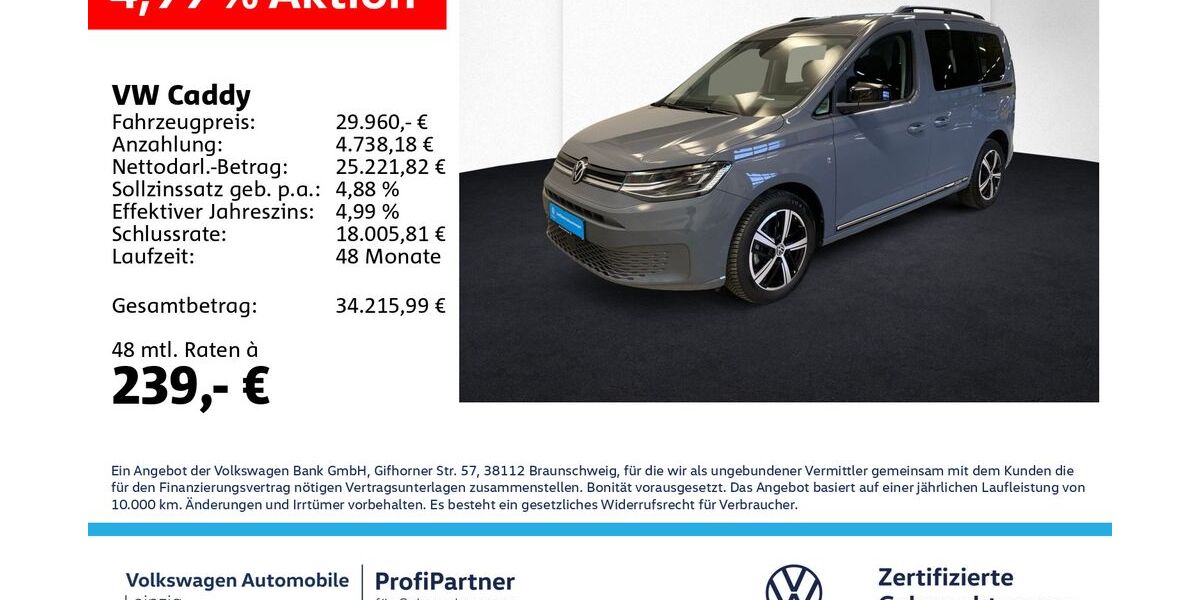 VW Caddy 12.661 km 29.960 &euro; Leipzig 04178