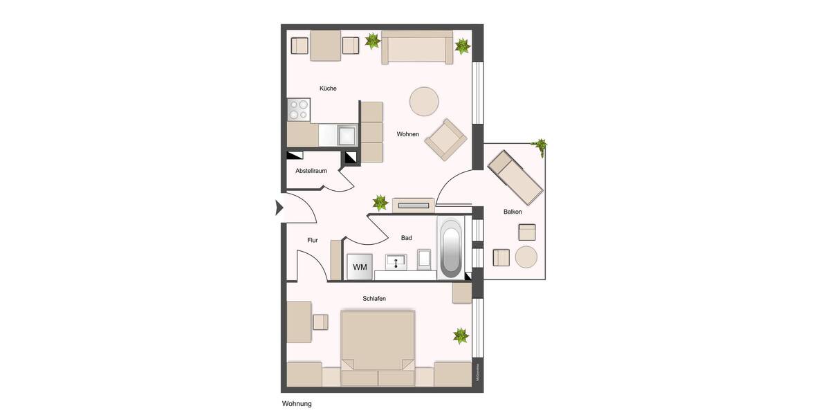Etagenwohnung Leipzig Reudnitz-Thonberg - 3 Zimmer, 65 m&sup2;, 249.000&euro; | Angebot:26306134