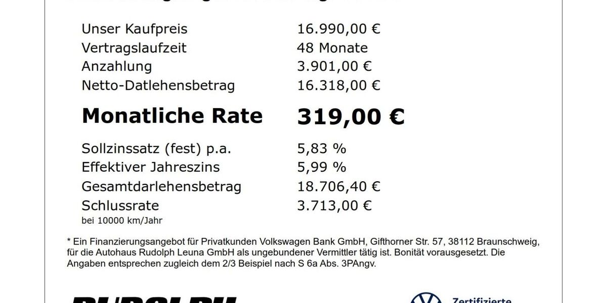 VW T-Roc 120.250 km 16.990 &euro; Leuna 06237