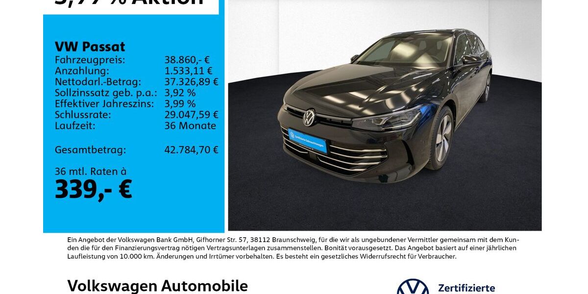 VW Passat 15.845 km 38.490 &euro; Leipzig 04178