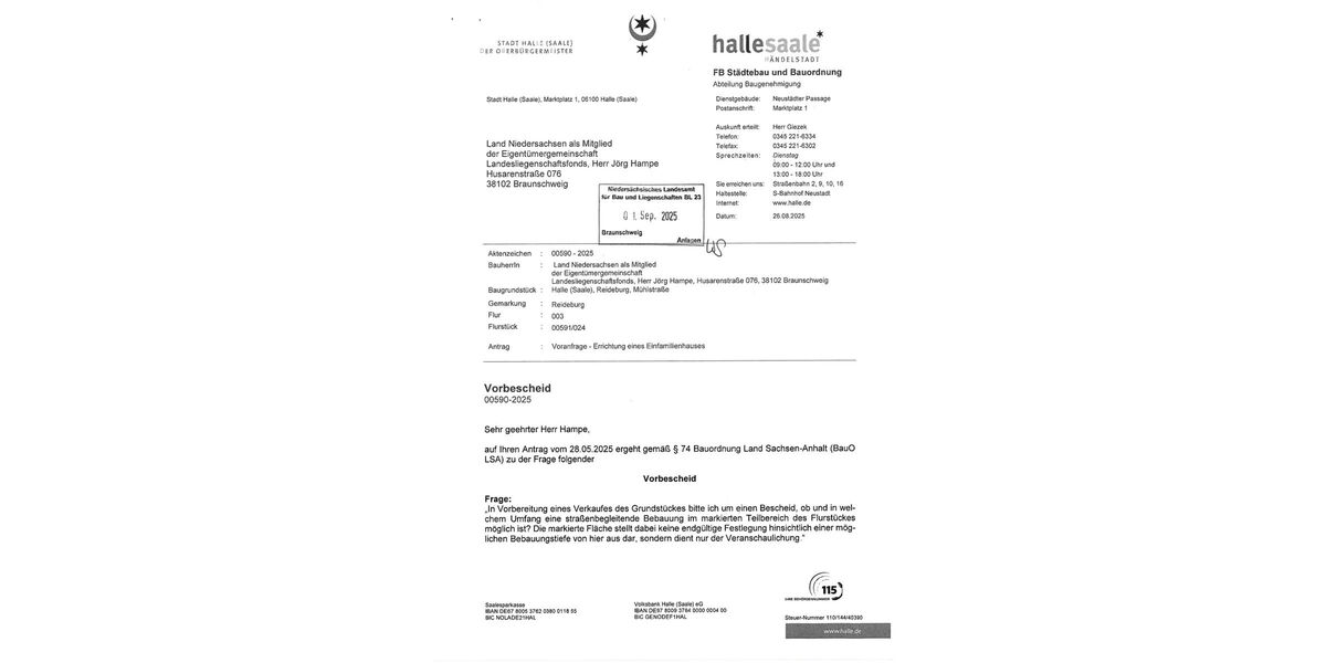 Landwirtschaftsfläche, teilw. bebaubar für Wohnen zimmer