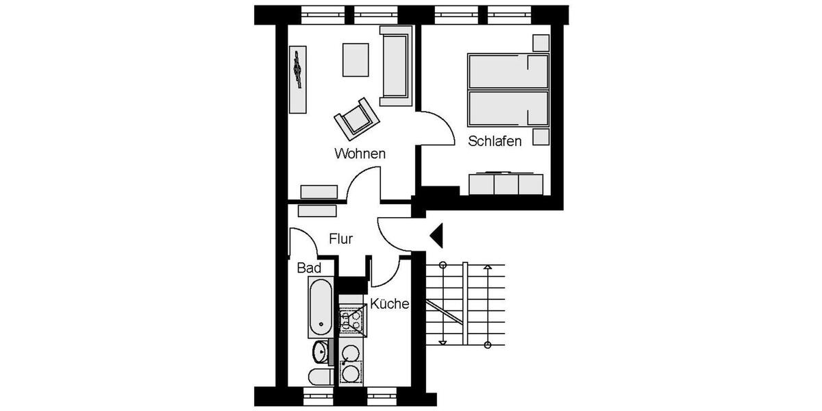 Etagenwohnung Regis-Breitingen Breitingen - 2 Zimmer, 46 m&sup2;, 29.000&euro; | Angebot:24217579