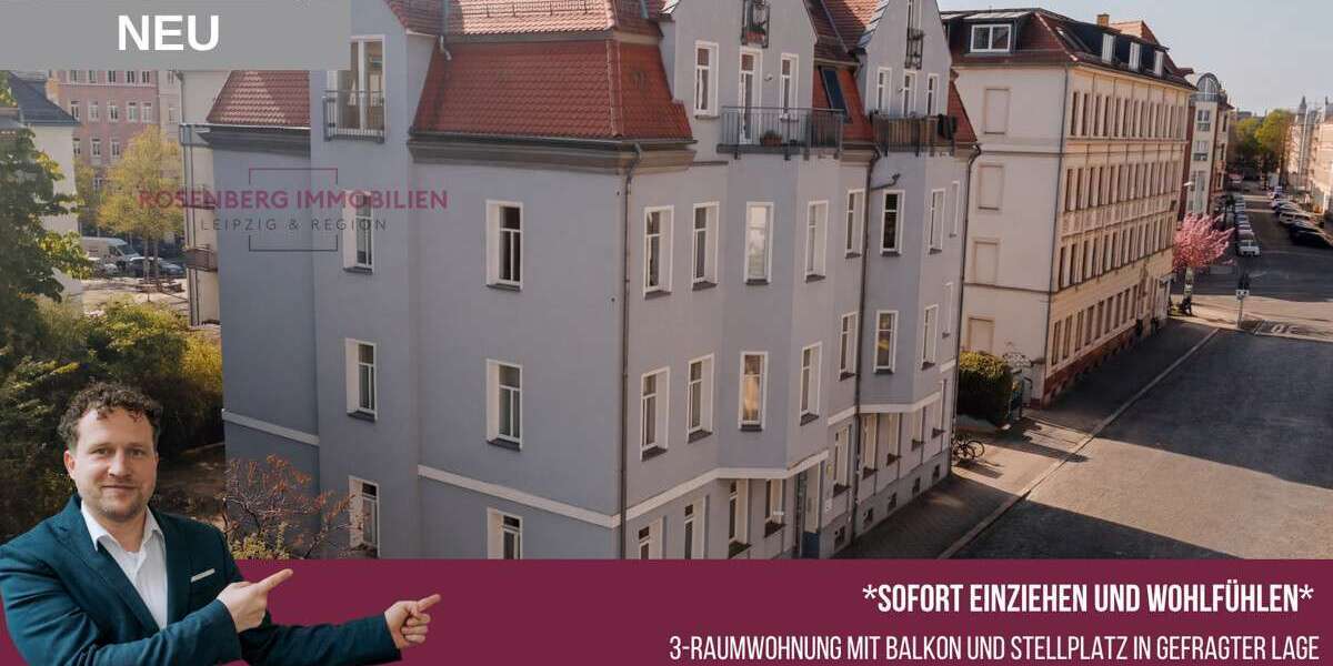 Etagenwohnung Leipzig / Schleußig Schleußig - 3 Zimmer, 87 m&sup2;, 1.175&euro; | Angebot:26698711