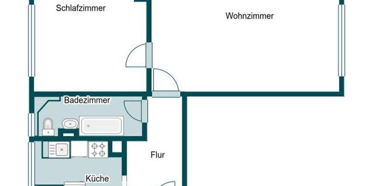 Etagenwohnung Zwenkau - 2 Zimmer, 48 m&sup2;, 69.000&euro; | Angebot:25654445