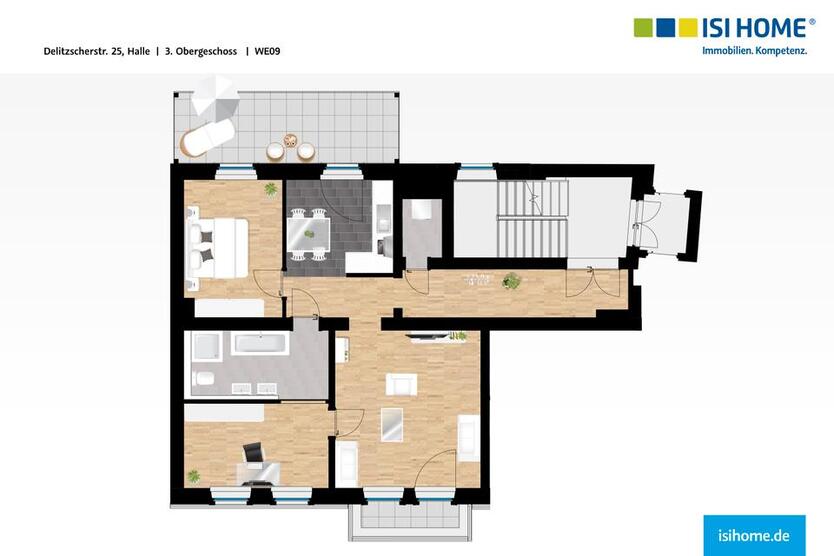 Charmante 3-Raum-Wohnung mit Einbauküche & viel Platz zum Leben! zimmer