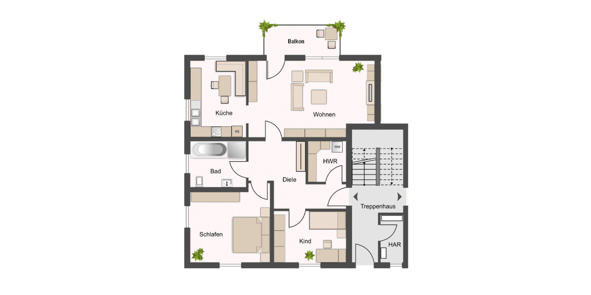 Etagenwohnung Eilenburg Zschettgau - 3 Zimmer, 88 m&sup2;, 900&euro; | Angebot:25673740