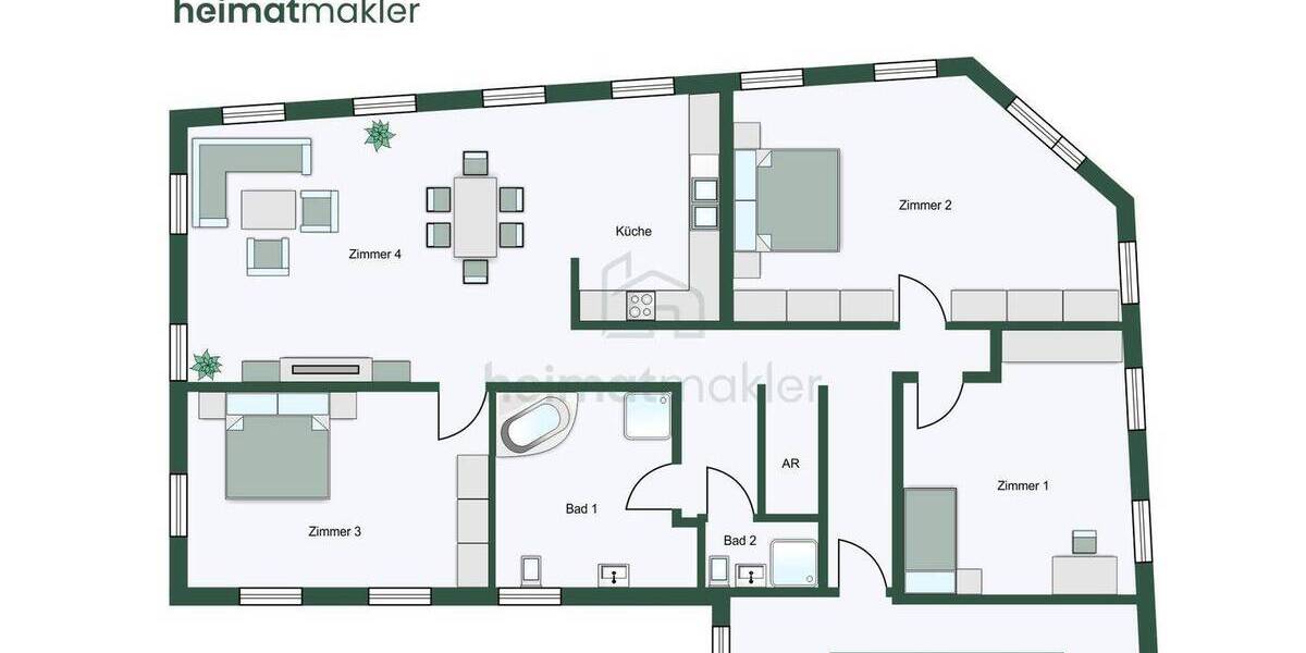 Etagenwohnung Leipzig Schleußig - 7 Zimmer, 220 m&sup2;, 795.000&euro; | Angebot:26245236