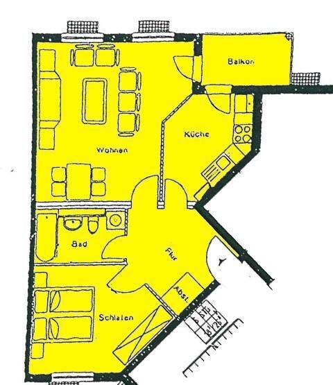Etagenwohnung Borsdorf Panitzsch - 2 Zimmer, 62 m&sup2;, 699&euro; | Angebot:26887003