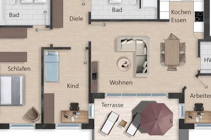 Wohnung Leipzig Nordwest - 3.5 Zimmer, 92 m&sup2;, 1.440&euro; | Angebot:26697007