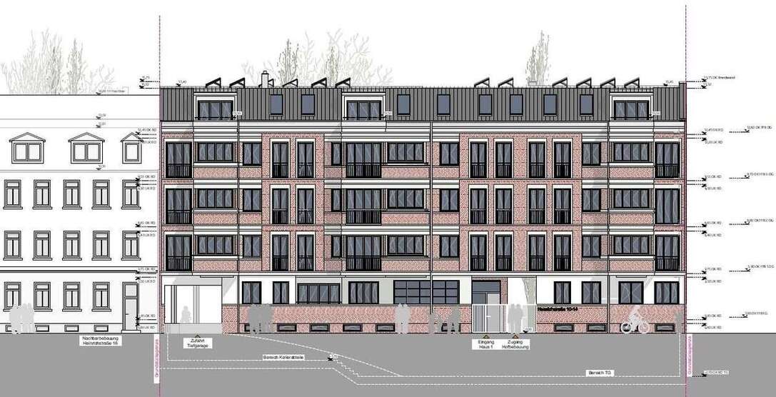 Citylage in Leipzig, Neubau von 19 Wohnungen und 3 Stadthäusern im san. Altbau, Denkmal-AfA möglich! zimmer