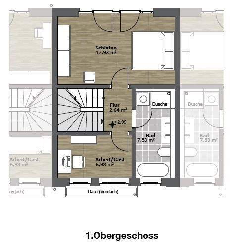 Reihenmittelhaus Zwenkau - 4 Zimmer, 109 m&sup2;, 398.000&euro; | Angebot:25773792