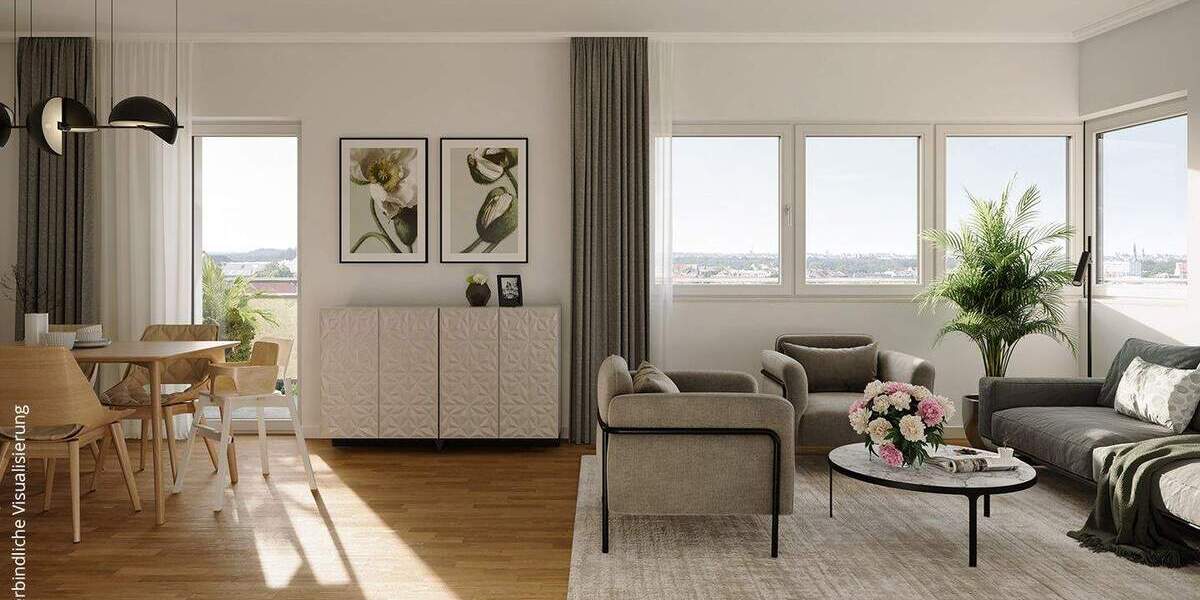 Etagenwohnung Leipzig Zentrum-Südost - 2 Zimmer, 56 m&sup2;, 309.000&euro; | Angebot:23064973