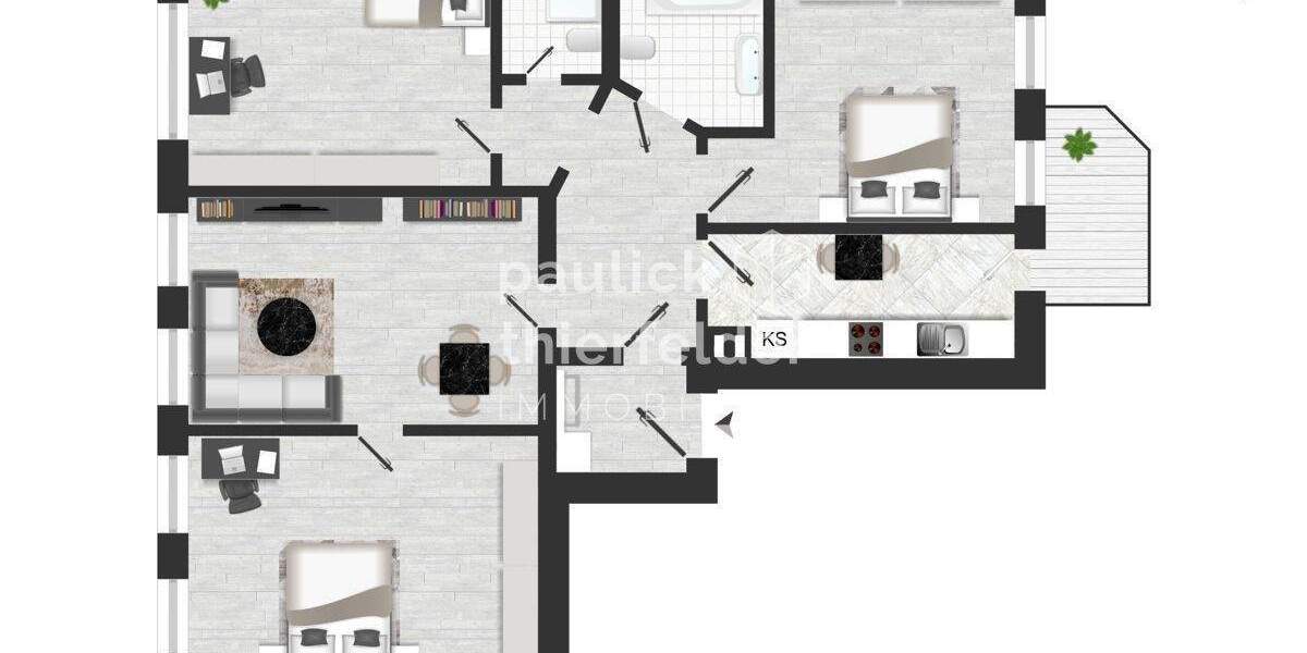 Etagenwohnung Leipzig Gohlis-Mitte - 4 Zimmer, 90 m&sup2;, 249.000&euro; | Angebot:25800617