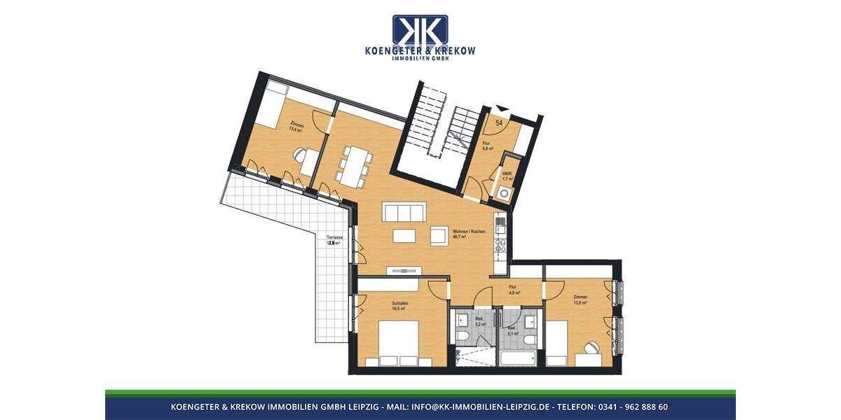 Etagenwohnung Leipzig Reudnitz-Thonberg - 4 Zimmer, 120 m&sup2;, 1.560&euro; | Angebot:25684285
