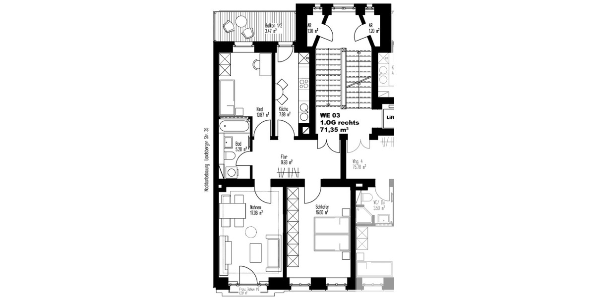 Freistehende 3-Raum-Wohnung in Gohlis - exklusive Ausstattung mit Balkon!! 3 zimmer