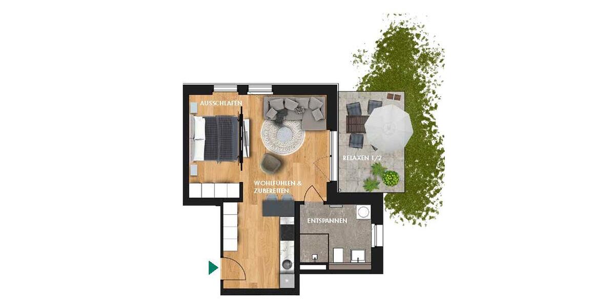 Etagenwohnung Markkleeberg - 2 Zimmer, 49 m&sup2;, 980&euro; | Angebot:26266400