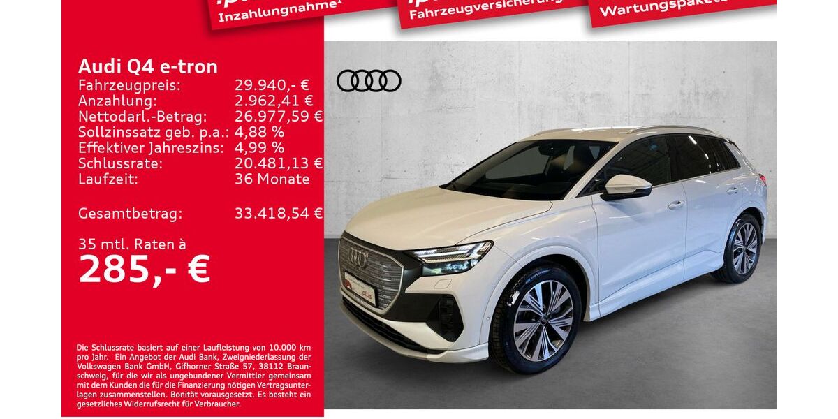 Audi Q4 e-tron 52.633 km 29.940 &euro; Leipzig 04129