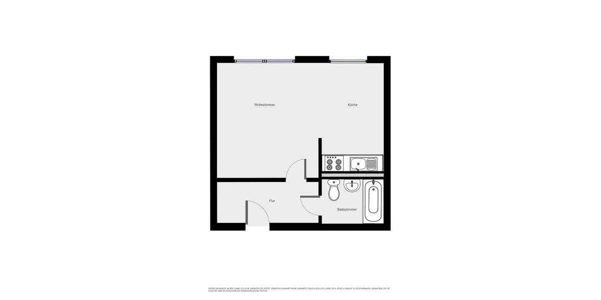 Etagenwohnung Leipzig West - 1 Zimmer, 33 m&sup2;, 304&euro; | Angebot:25581974